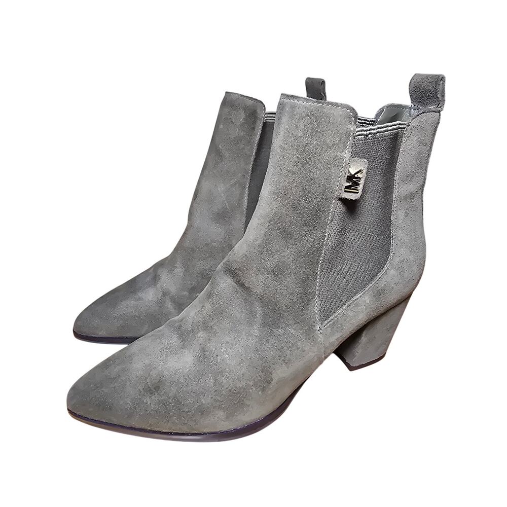 Michael Kors Ella Suede Chelsea Boot Olive Pull On Excellent 6 M